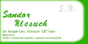 sandor mlesuch business card